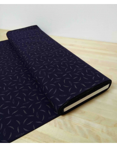 Japanese cotton fabric. Little chili peppers over indigo blue