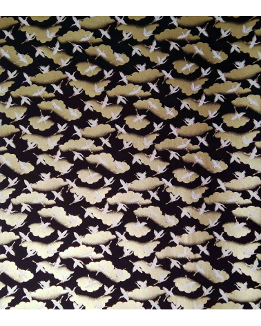 Papel japonés decorativo de grullas y nubes