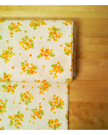 Mimosas Japanese printed cotton.