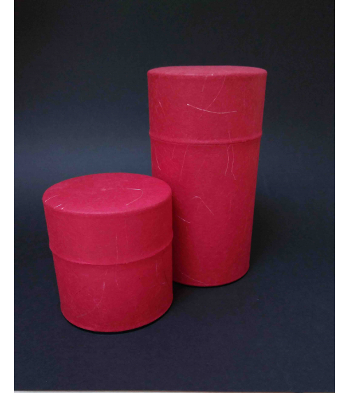 Bote para té Washi Rojo