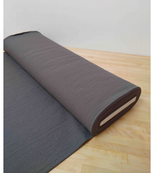 Grey cotton-linen canvas