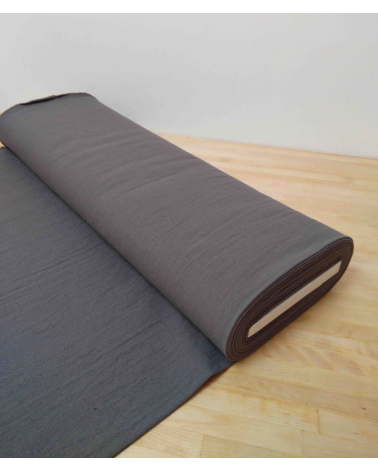 Grey cotton-linen canvas