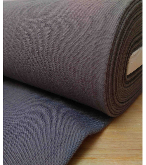 Grey cotton-linen canvas