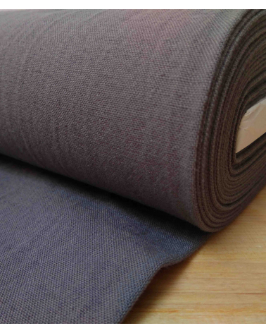 Grey cotton-linen canvas