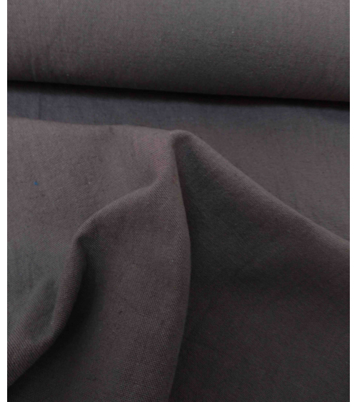 Grey cotton-linen canvas