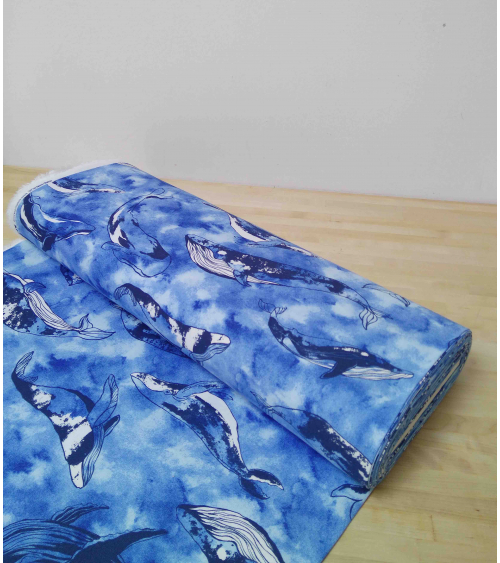 Japanese fabric. Sakura flowers over lavender background