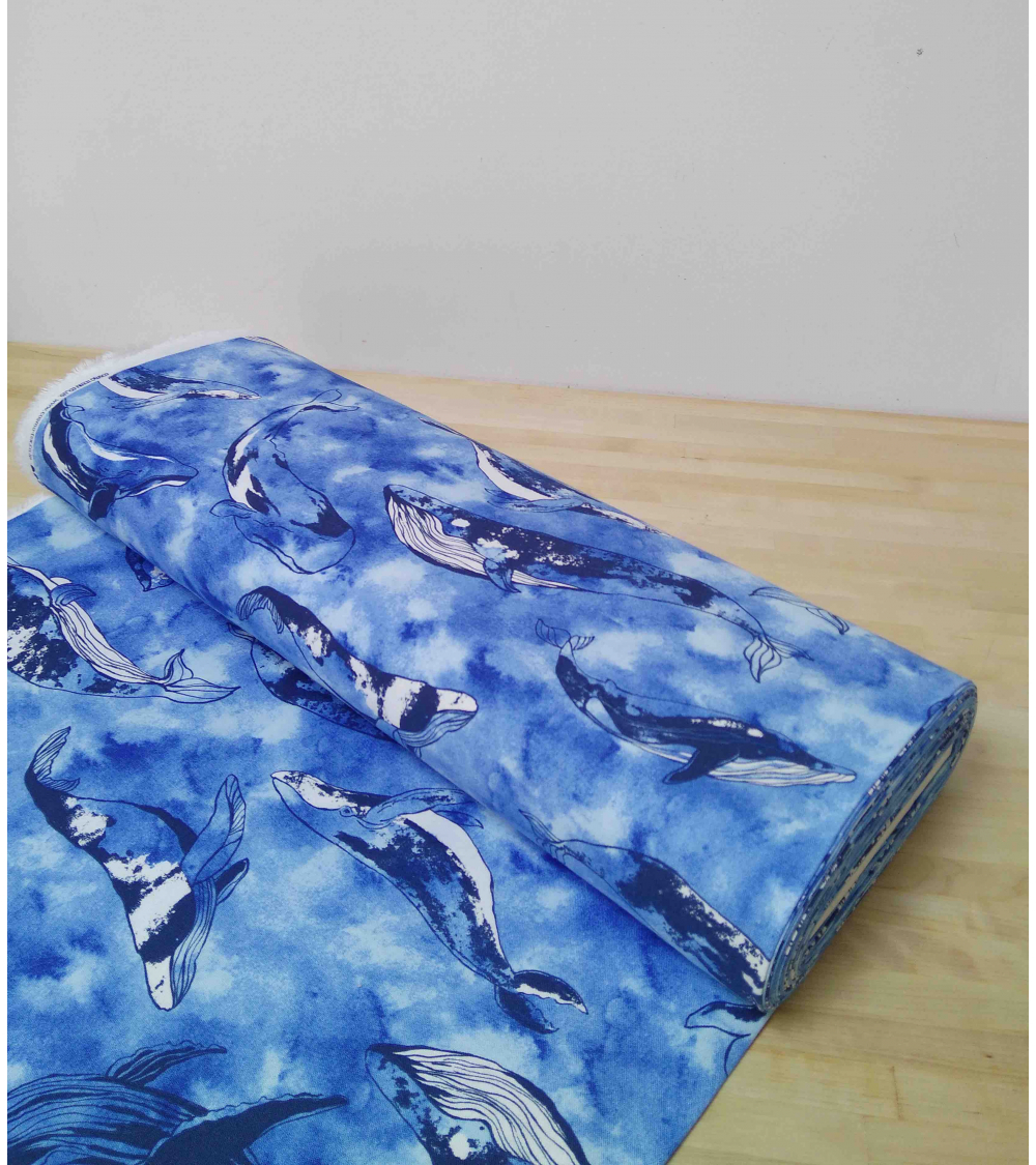Japanese fabric. Sakura flowers over lavender background