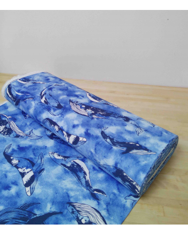 Japanese fabric. Sakura flowers over lavender background