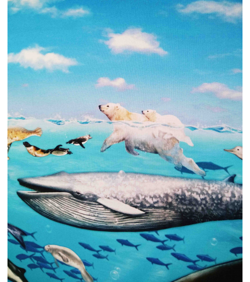 Light oxford Japanese fabric 'Japan Sea'