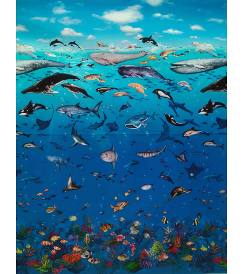 Light oxford Japanese fabric 'Japan Sea'