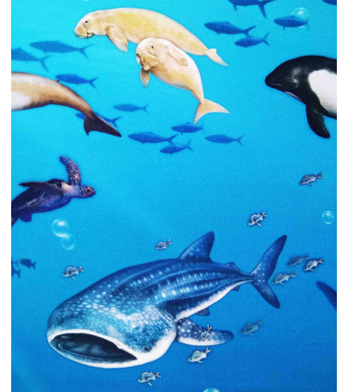 Tela japonesa oxford "Mar de Japón"