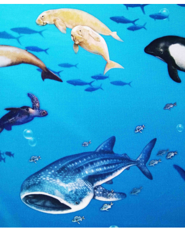 Light oxford Japanese fabric 'Japan Sea'
