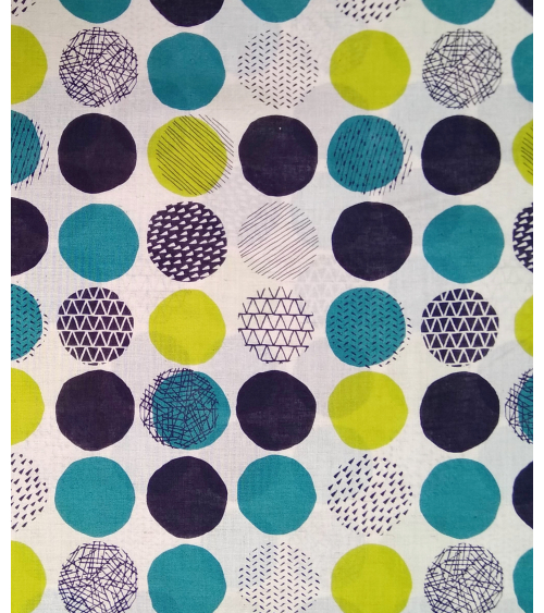 Tela japonesa. Printed shirting Círculos