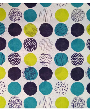 Tela japonesa. Printed shirting Círculos
