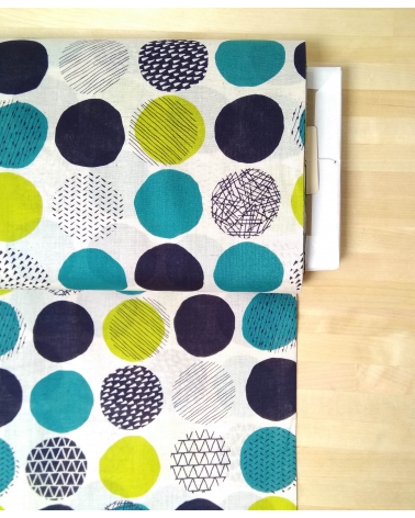 Japanese fabric Printed shirting 'Círculos'