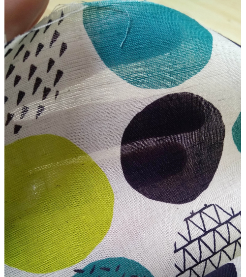 Tela japonesa. Printed shirting Círculos