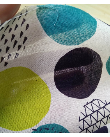 Tela japonesa. Printed shirting Círculos