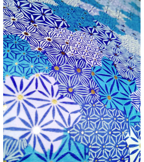 Papel Chiyogami de nubes en azules