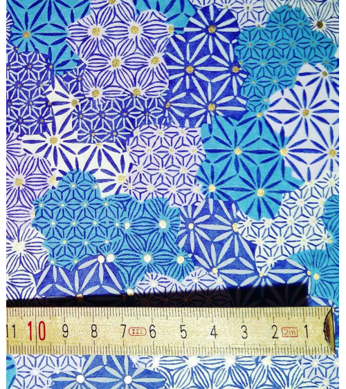 Papel Chiyogami de nubes en azules