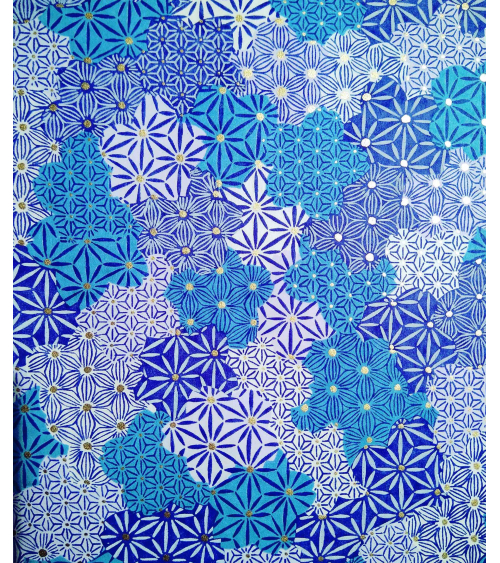 Papel Chiyogami de nubes en azules