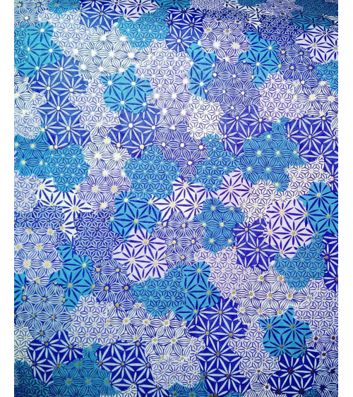 Papel Chiyogami de nubes en azules