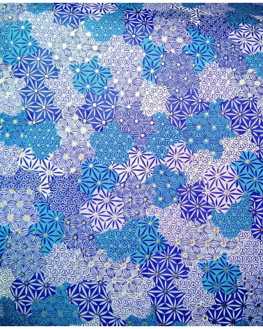 Papel Chiyogami de nubes en azules