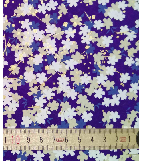 Chiyogami paper of white, sand and blue sakuras.