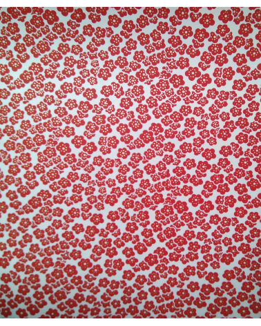 Papel Japonés Chiyogami de flores de ciruelo rojas
