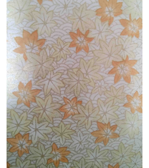 Papel Japonés Chiyogami de hojas de arce perladas