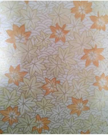Papel Japonés Chiyogami de hojas de arce perladas