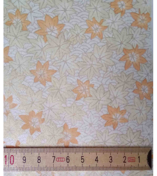 Papel Japonés Chiyogami de hojas de arce perladas