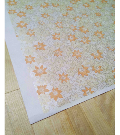 Papel Japonés Chiyogami de hojas de arce perladas