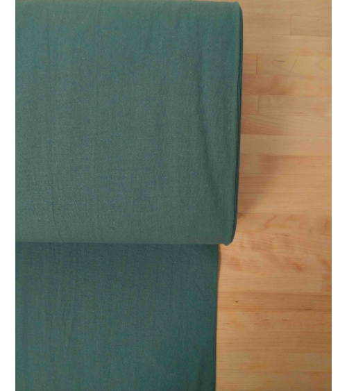 Cotton-linen Japanese canvas in celadon green