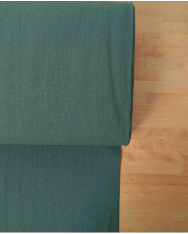 Cotton-linen Japanese canvas in celadon green