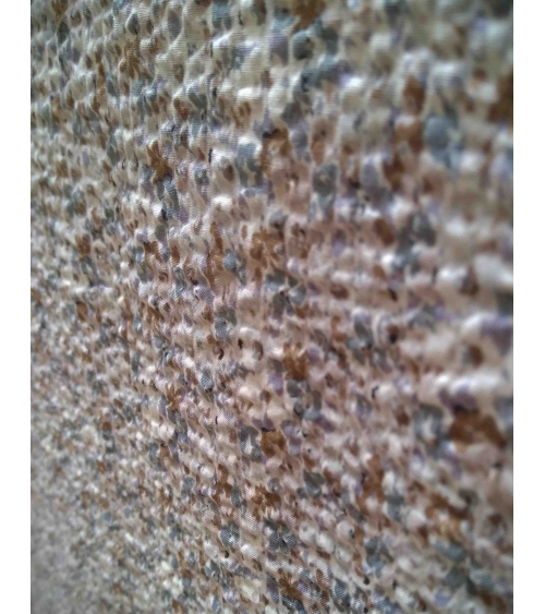 Embossed cotton fabric. Little flowers in muted colors.