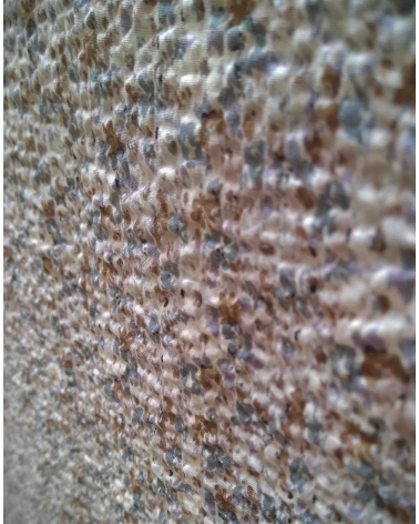 Embossed cotton fabric. Little flowers in muted colors.