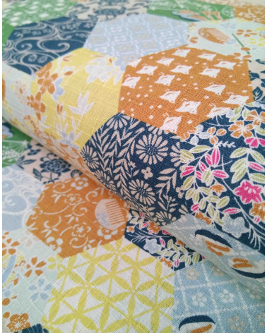 Japanese dobby fabric 'Hexagon' vintage.