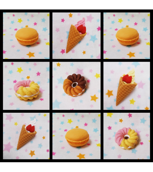 30 IWAKO erasers set. Happy birthday theme.