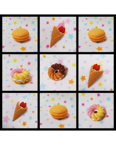 30 IWAKO erasers set. Happy birthday theme.