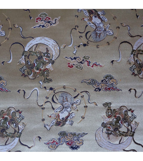 Brocado dioses del trueno y viento (Fujin y Raijin)