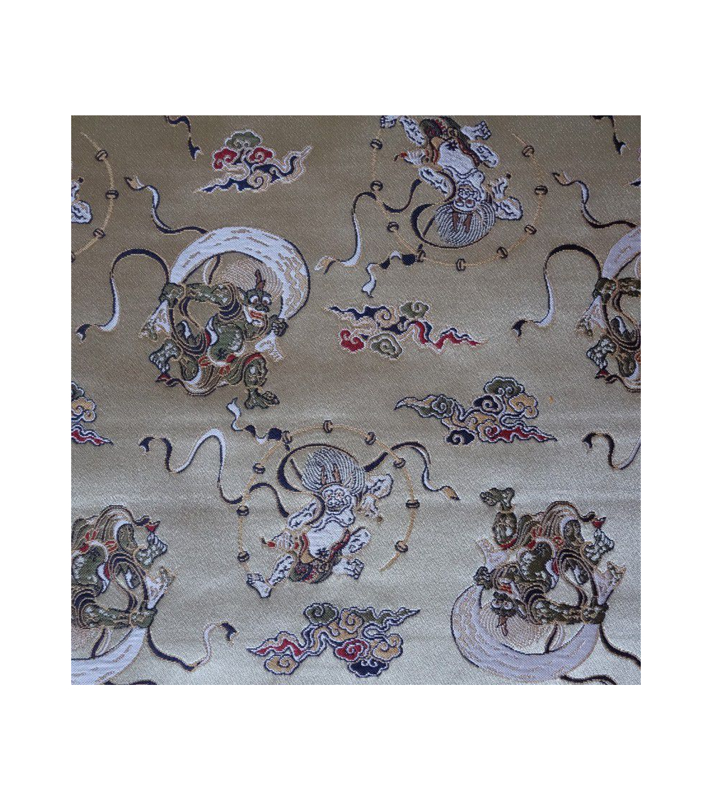 Brocado dioses del trueno y viento (Fujin y Raijin)