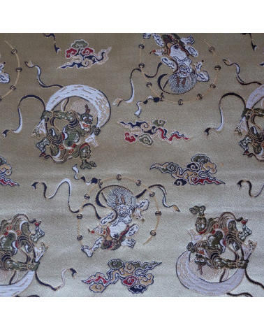 Brocado dioses del trueno y viento (Fujin y Raijin)