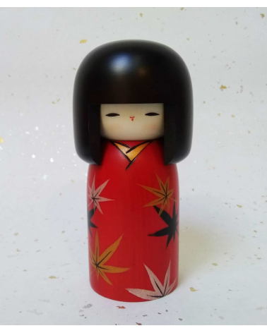 Kokeshi Kaede (Hoja de arce).