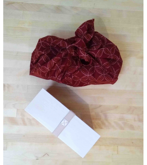 Bento box y bolsa "Shippo roja"