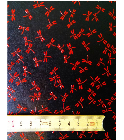 Lacquered chiyogami paper 'dragonflies'