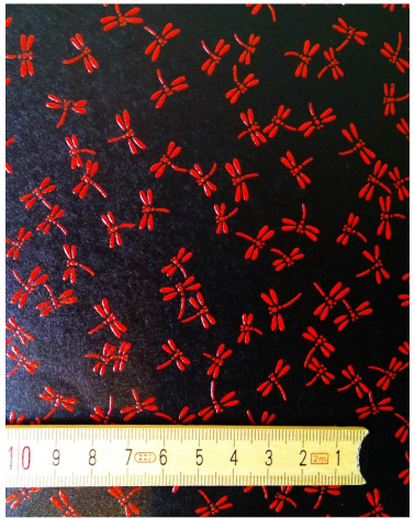 Lacquered chiyogami paper 'dragonflies'