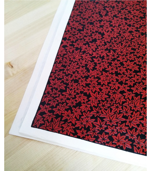 Papel chiyogami laca hojas de arce