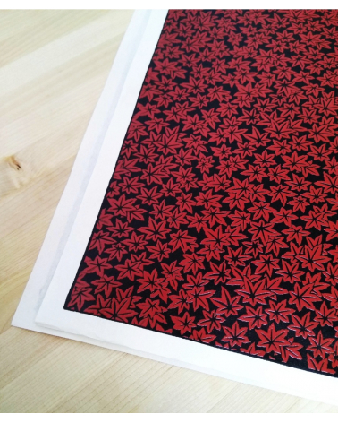 Lacquered chiyogami paper 'kaede'