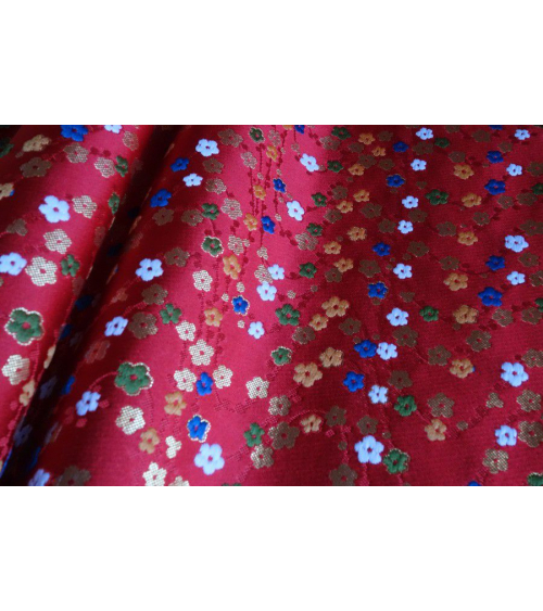 Brocado rojo flor de ciruelo (hume)