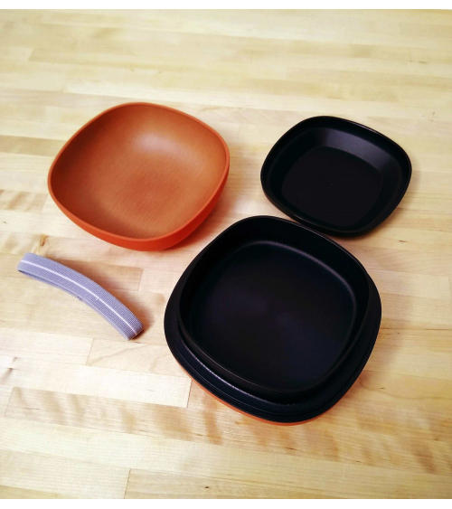 Bento box elegant oval wooden texture